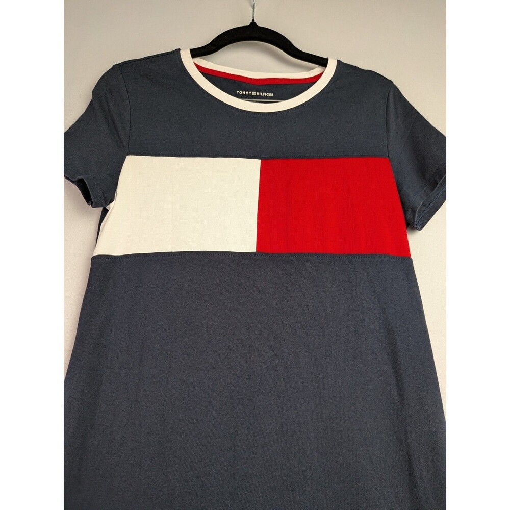 Tommy Hilfiger Color Block Dress Womens Sz S Red Blue Flag Patriotic 4th July - Picture 5 of 12